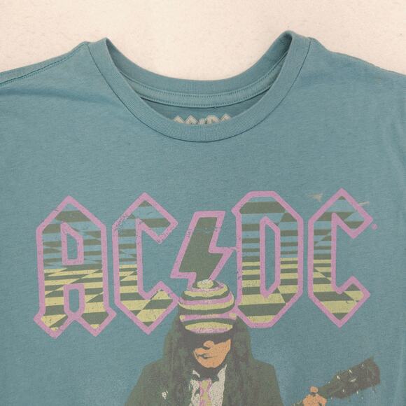 ACDC Who made Who Band Crew Neck Short Sleeve Graphic T Shirt Mens Size M Green - Picture 1 of 9